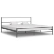 Estructura de cama de metal gris 200x200 cm