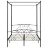 Estructura de cama con dosel metal gris 160x200