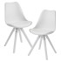 Juego de 2 sillas de comedor retro White Scandinavian