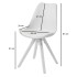 Juego de 2 sillas de comedor retro White Scandinavian