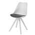 Juego de 2 sillas de comedor retro Blanco / Negro Scandinavian 