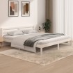 Estructura de cama madera maciza de pino blanco 180x200 cm