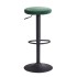 Taburete de bar de terciopelo verde sin respaldo 58 - 79 cm