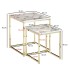 Mesa de centro estructura de mesa de 2 piezas metal dorado