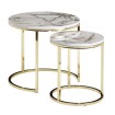 Mesa de centro estructura de mesa de 2 piezas metal dorado 