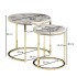 Mesa de centro estructura de mesa de 2 piezas metal dorado 