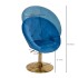 Silla  terciopelo azul / dorado giratoria