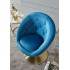 Silla  terciopelo azul / dorado giratoria