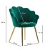 Silla de comedor terciopelo verde tapizada