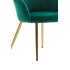 Silla de comedor terciopelo verde tapizada