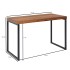 Escritorio madera maciza de sheesham / metal 117x59x76,5 cm mesa para ordenador | Mesa de oficina de diseÃ±o pequeÃ±a oscura | E