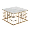 Mesa de Centro Cuadrado Blanco 55x55x35 cm 