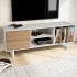 Mueble para TV Blanco con decoración de Roble 150x55x40 cm 