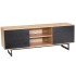 Mueble bajo para TV de roble decorativo negro 150x55x40 cm