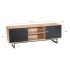 Mueble bajo para TV de roble decorativo negro 150x55x40 cm