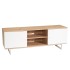 Mueble bajo de roble decorativo blanco 150x55x40 cm 