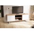 Mueble bajo de roble decorativo blanco 150x55x40 cm 