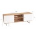 Mueble bajo de roble decorativo blanco 150x55x40 cm 