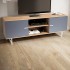 Mueble para TV de Roble Decorado Gris 150x55x40 cm