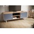 Mueble para TV de Roble Decorado Gris 150x55x40 cm