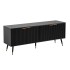 Mueble bajo para TV negro con decoración de roble 150x60x39 cm