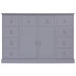 Aparador con 10 cajones madera gris 113x30x79