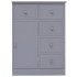 Aparador con 10 cajones madera gris 113x30x79