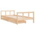 Estructura de cama para niños con cajones madera pino 90x200