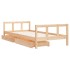 Estructura de cama para niños con cajones madera pino 90x200