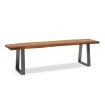 Banco de comedor 160x40x45,5 cm madera maciza de acacia / metal 