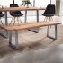 Banco de comedor 160x40x45,5 cm madera maciza de acacia / metal 