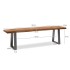 Banco de comedor 160x40x45,5 cm madera maciza de acacia / metal 