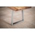 Banco de comedor 160x40x45,5 cm madera maciza de acacia / metal 