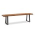 Banco de comedor 180x40x45,5 cm madera maciza de acacia / metal