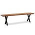 Banco de comedor 120x40x45,5 cm madera maciza de acacia / metal