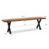 Banco de comedor 120x40x45,5 cm madera maciza de acacia / metal