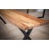 Banco de comedor 120x40x45,5 cm madera maciza de acacia / metal