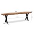 Banco de comedor 160x40x45,5 cm madera maciza de acacia / metal