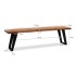 Banco de comedor 120x40x45,5 cm madera maciza de acacia / metal