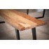 Banco de comedor 120x40x45,5 cm madera maciza de acacia / metal