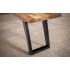 Banco de comedor 120x40x45,5 cm madera maciza de acacia / metal