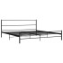 Estructura de cama de metal negro 200x200