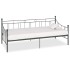 Estructura de cama de metal gris 90x200