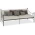 Estructura de cama de metal gris 90x200