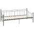 Estructura de cama de metal gris 90x200