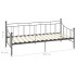 Estructura de cama de metal gris 90x200