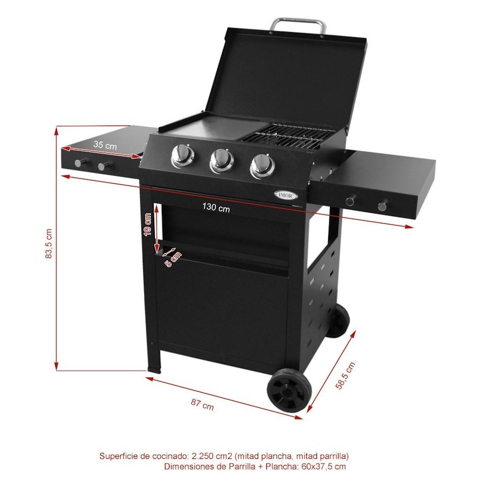 OFERTA - Barbacoa de gas Belice con plancha y parrilla