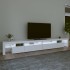 Mueble de TV con luces LED blanco 195x35x40