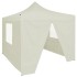 Carpa plegable profesional con 4 paredes acero color crema