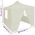 Carpa plegable profesional con 4 paredes acero color crema